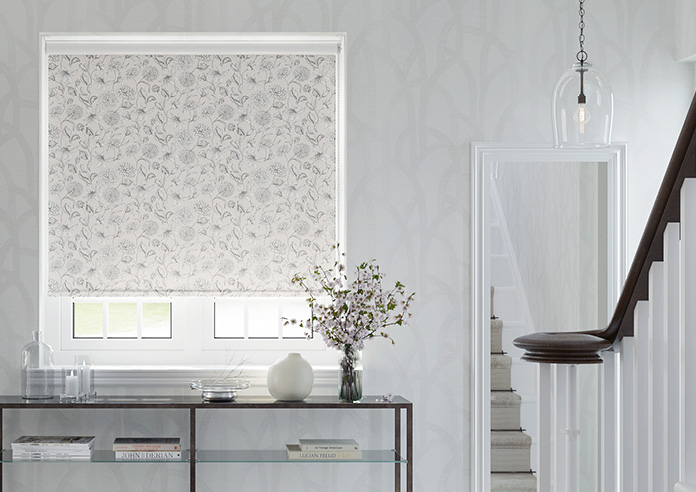 Floral Outlines, Ivory Cream - Twist&Fit Roller Blind - Image 3